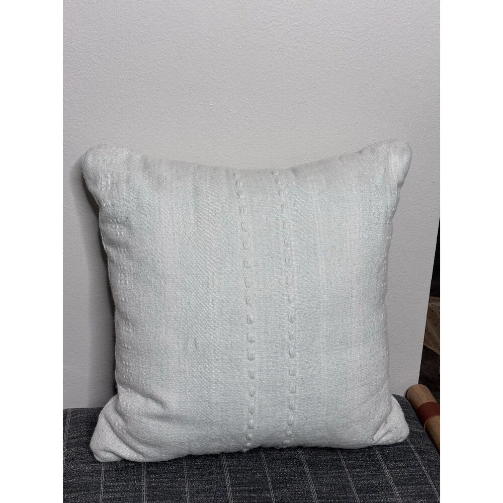 Pottery Barn X Airstream Stripe Woven Throw Wool Pillow 18x18 Farmhouse